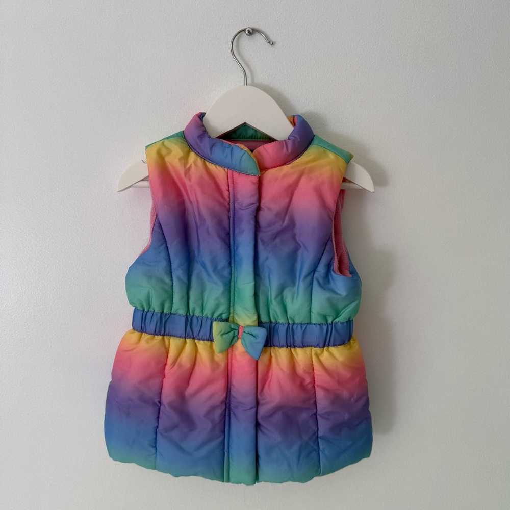 Colorful Rainbow Puffer Vest size 3T